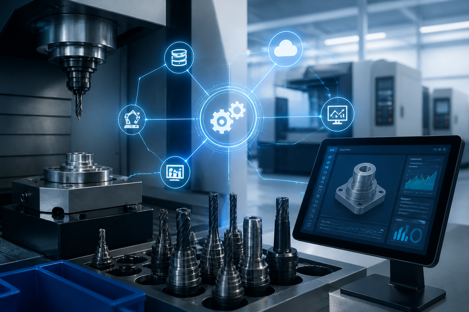 Usinagem 4.0: Como aumentar a produtividade com controle inteligente do setup e da vida útil das ferramentas