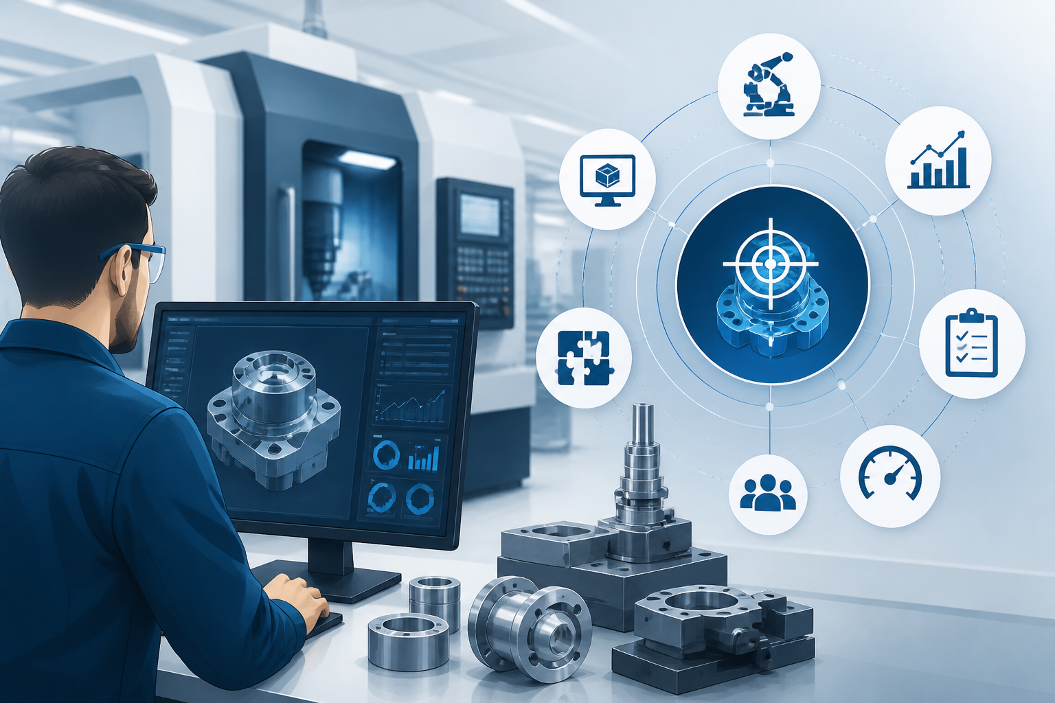 Domínio da Usinagem: Estratégias de Controle de Produção para Alta Precisão e Baixo Setup